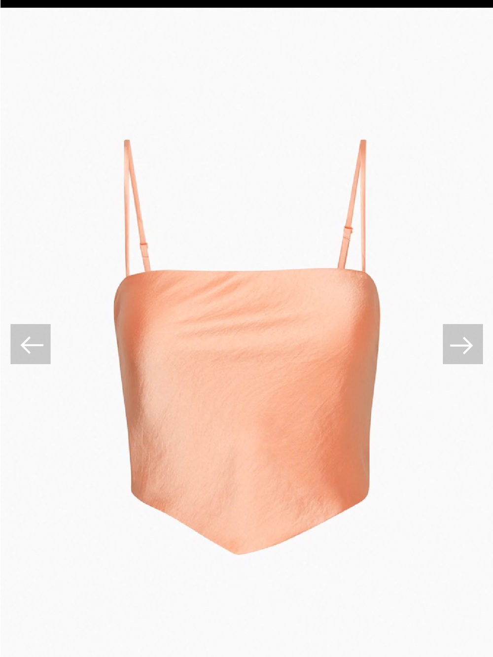 Sunday Best Peach Satin Bandeau Style top